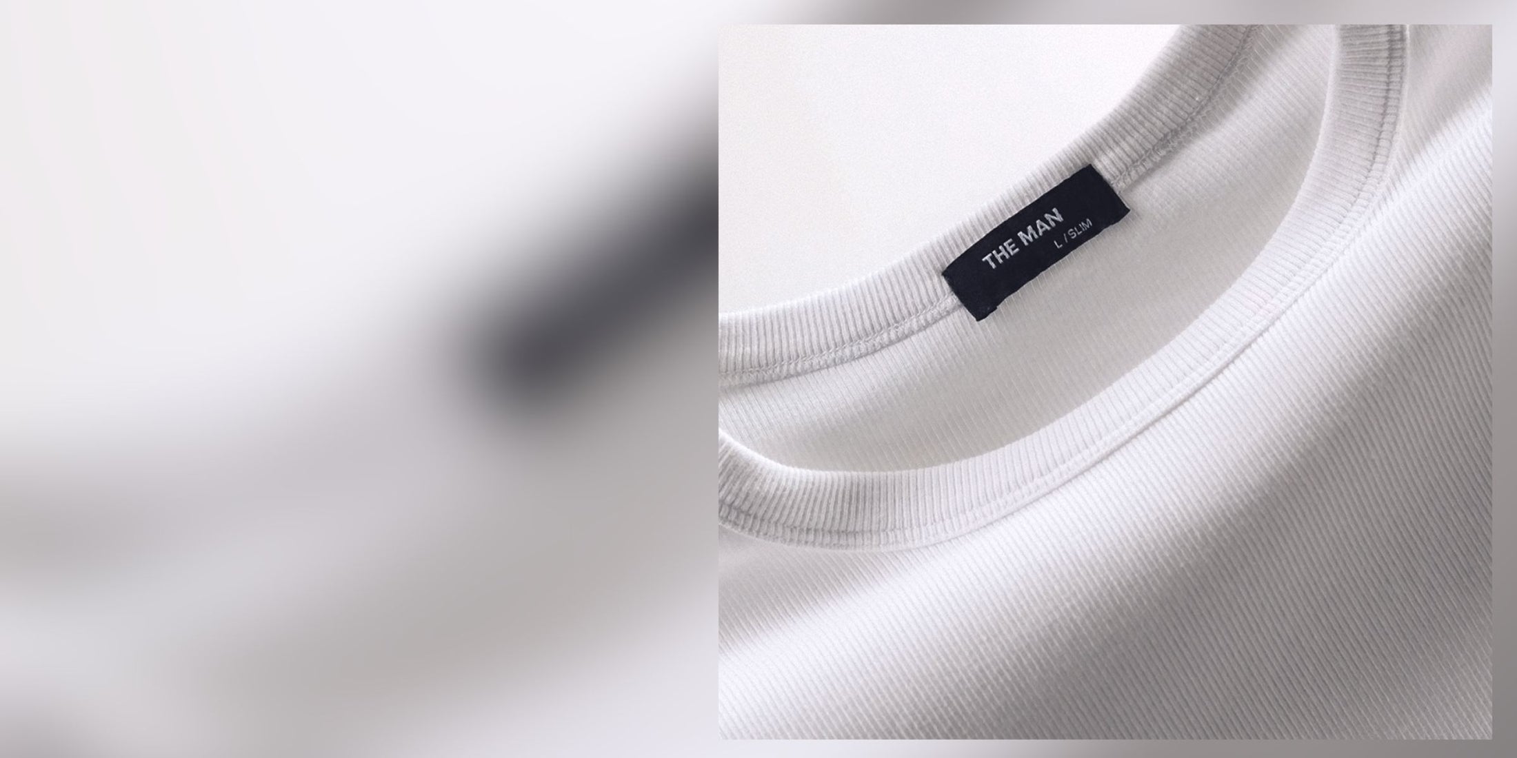 Slim Ribbed Tee fabric detail