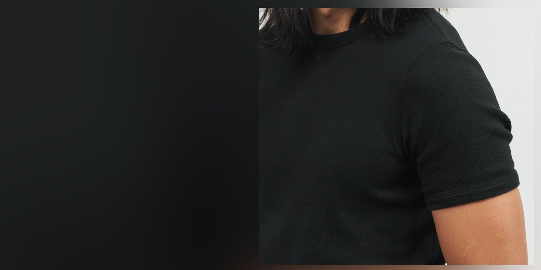 Slim Ribbed Tee fabric weight detail