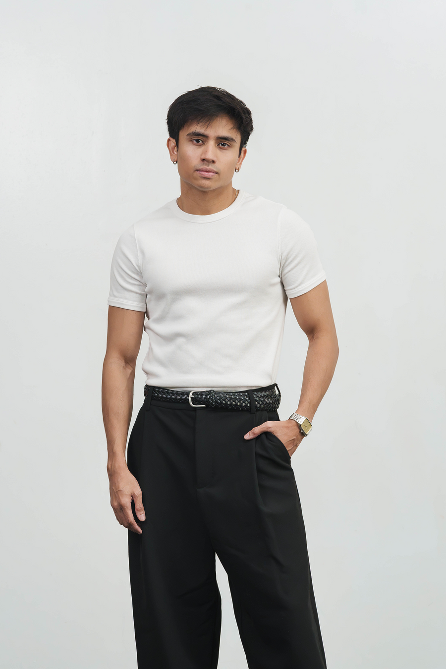 The Man Slim Ribbed Tee