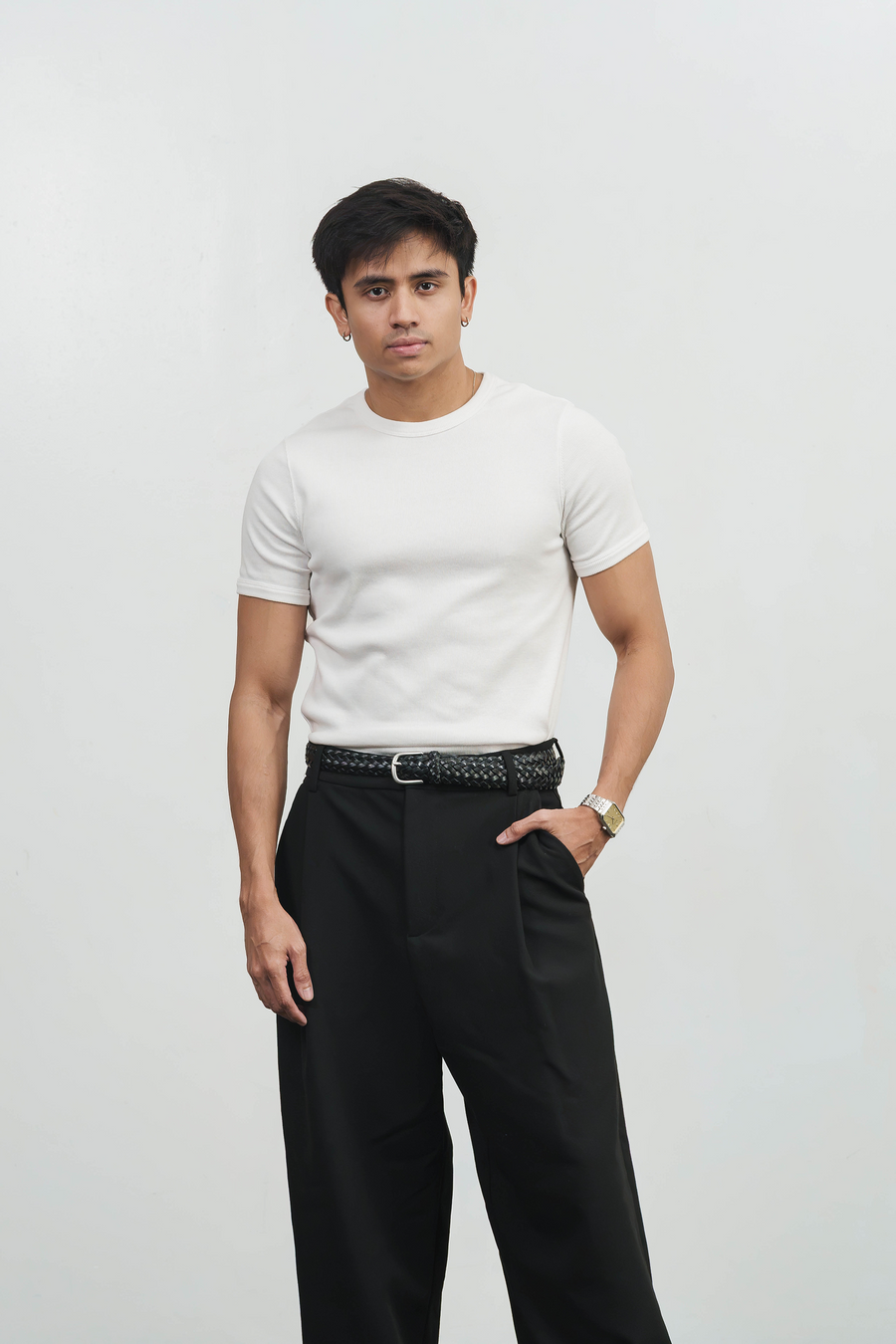 The Man Slim Ribbed Tee