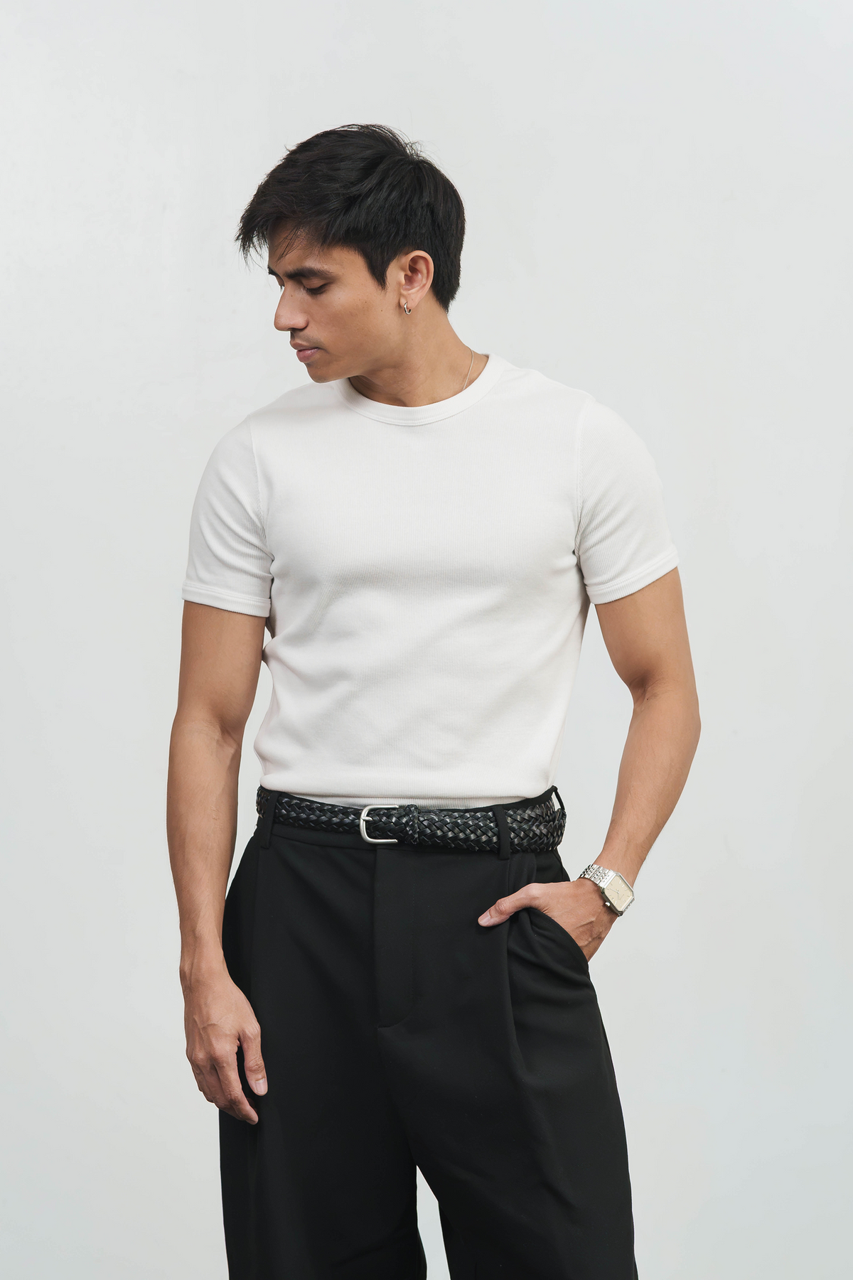 The Man Slim Ribbed Tee