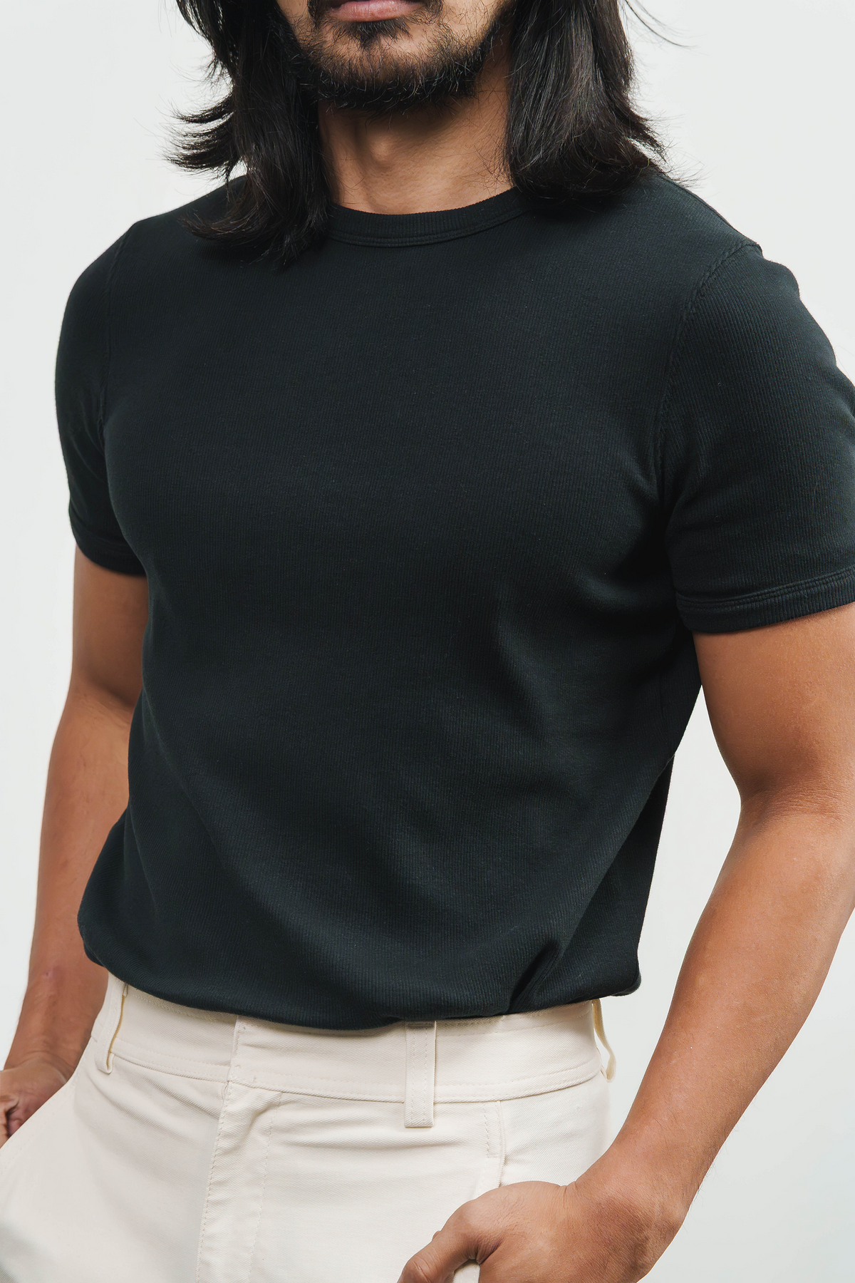 The Man Slim Ribbed Tee
