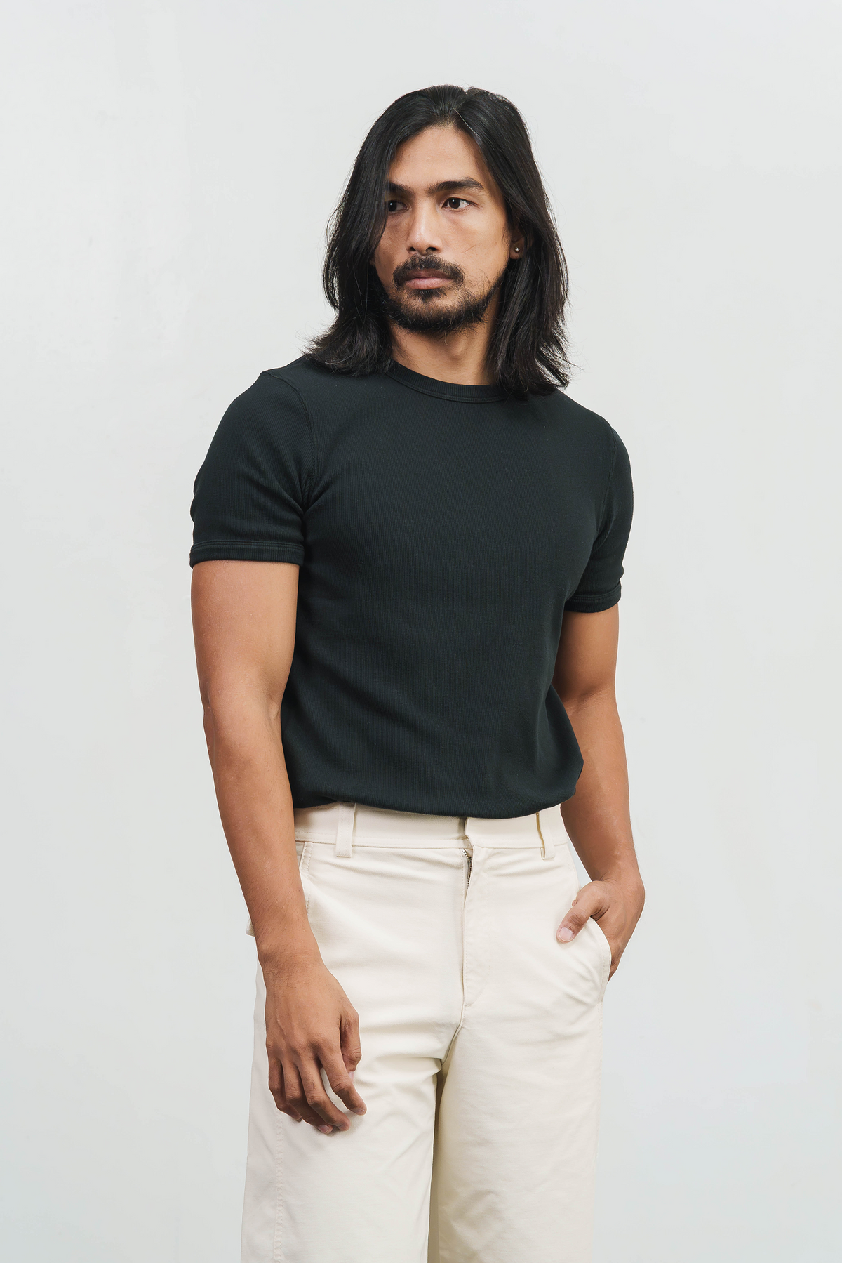 The Man Slim Ribbed Tee