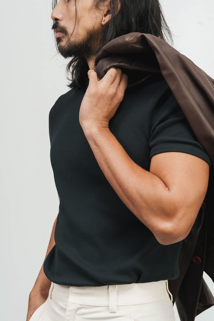 The Man Slim Ribbed Tee
