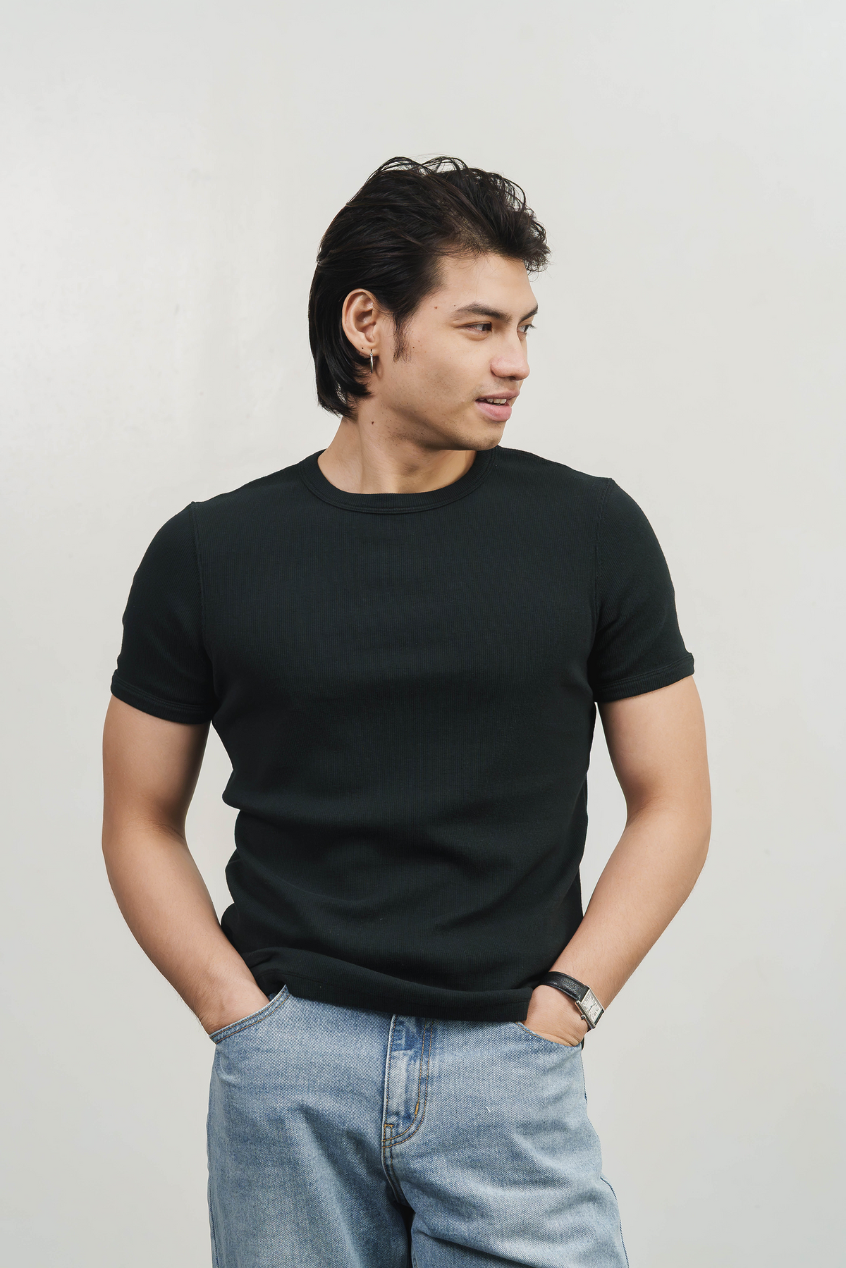 The Man Slim Ribbed Tee