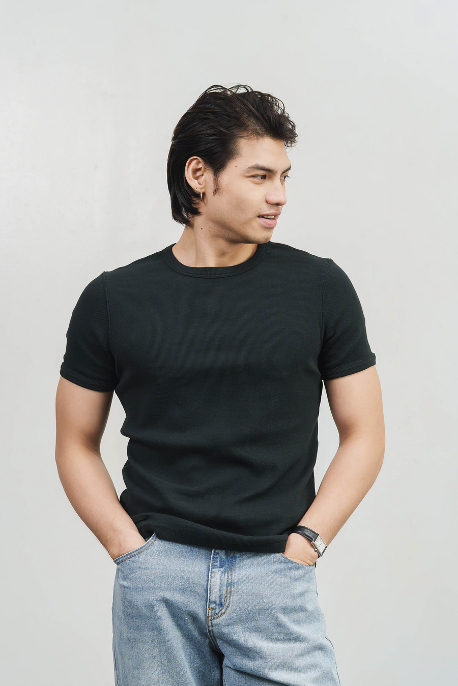 The Man Slim Ribbed Tee