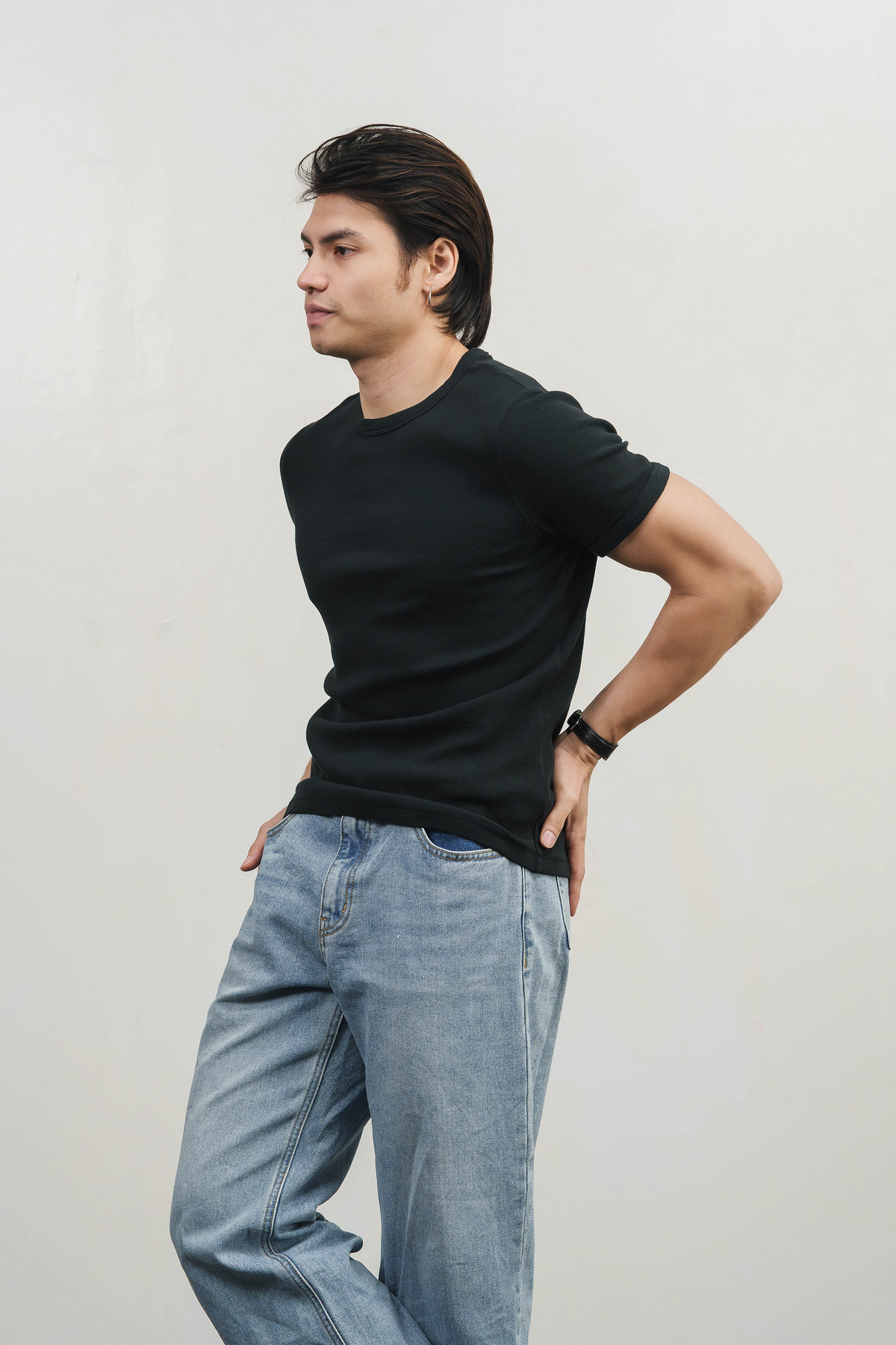 The Man Slim Ribbed Tee