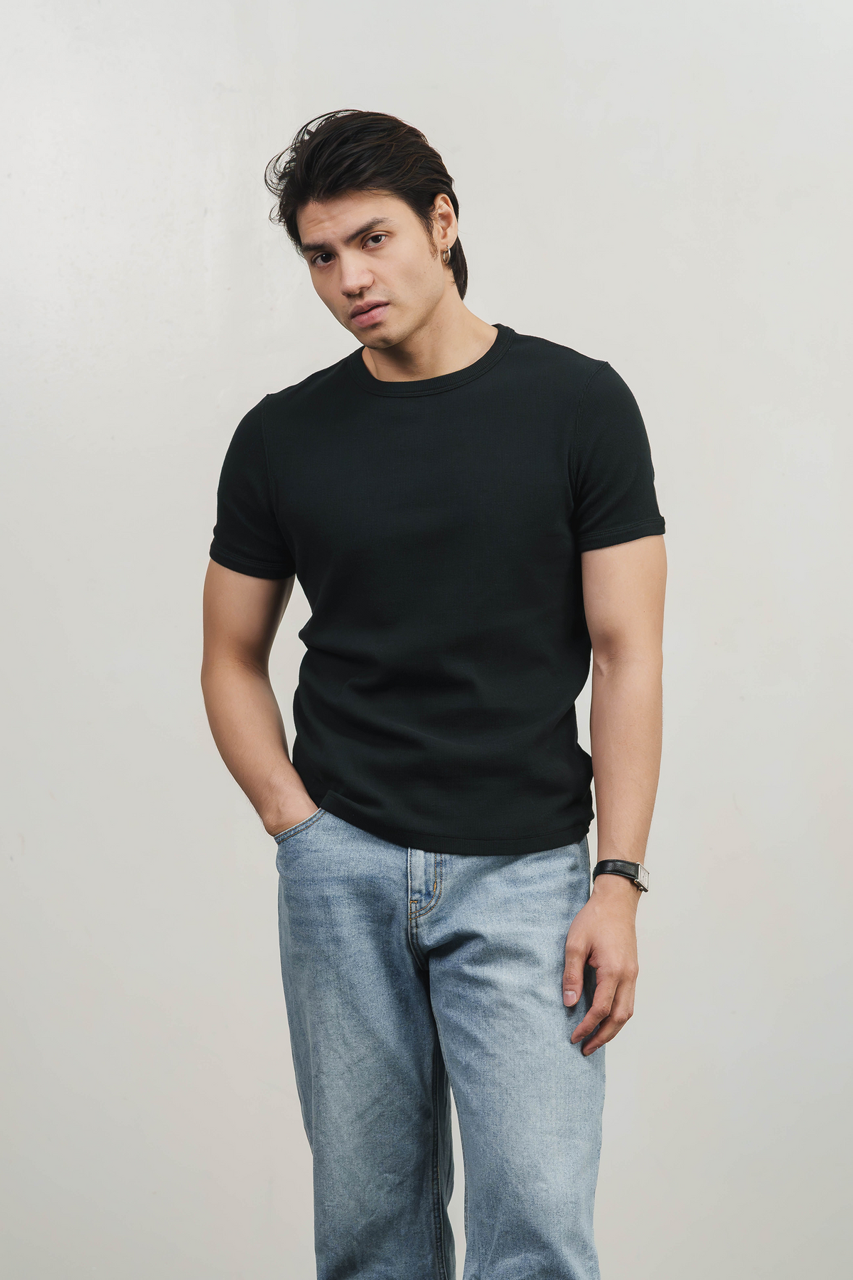 The Man Slim Ribbed Tee