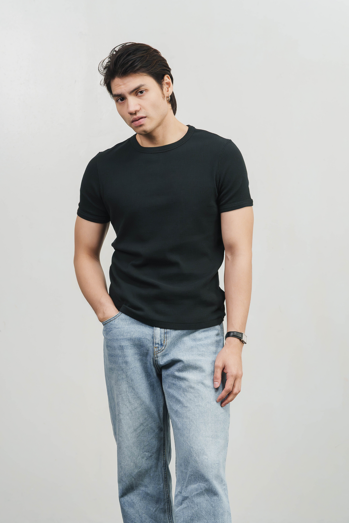 The Man Slim Ribbed Tee