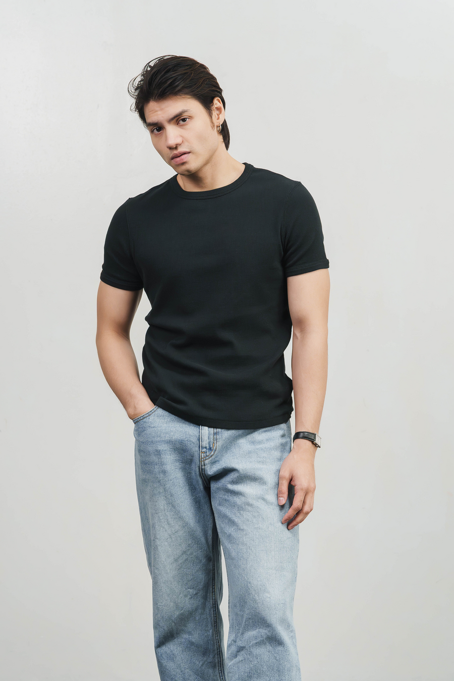 The Man Slim Ribbed Tee