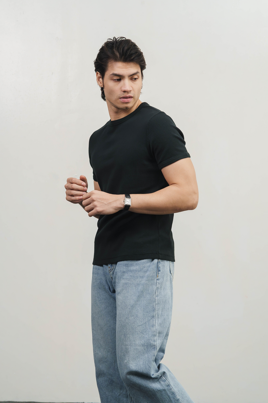 The Man Slim Ribbed Tee