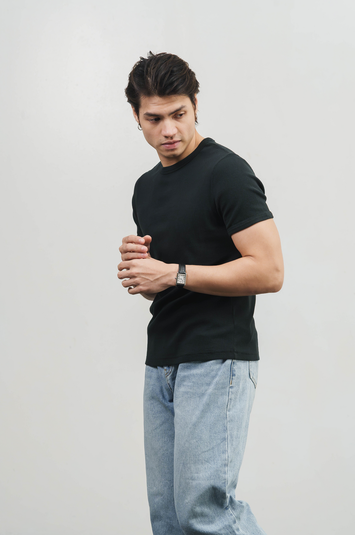 The Man Slim Ribbed Tee