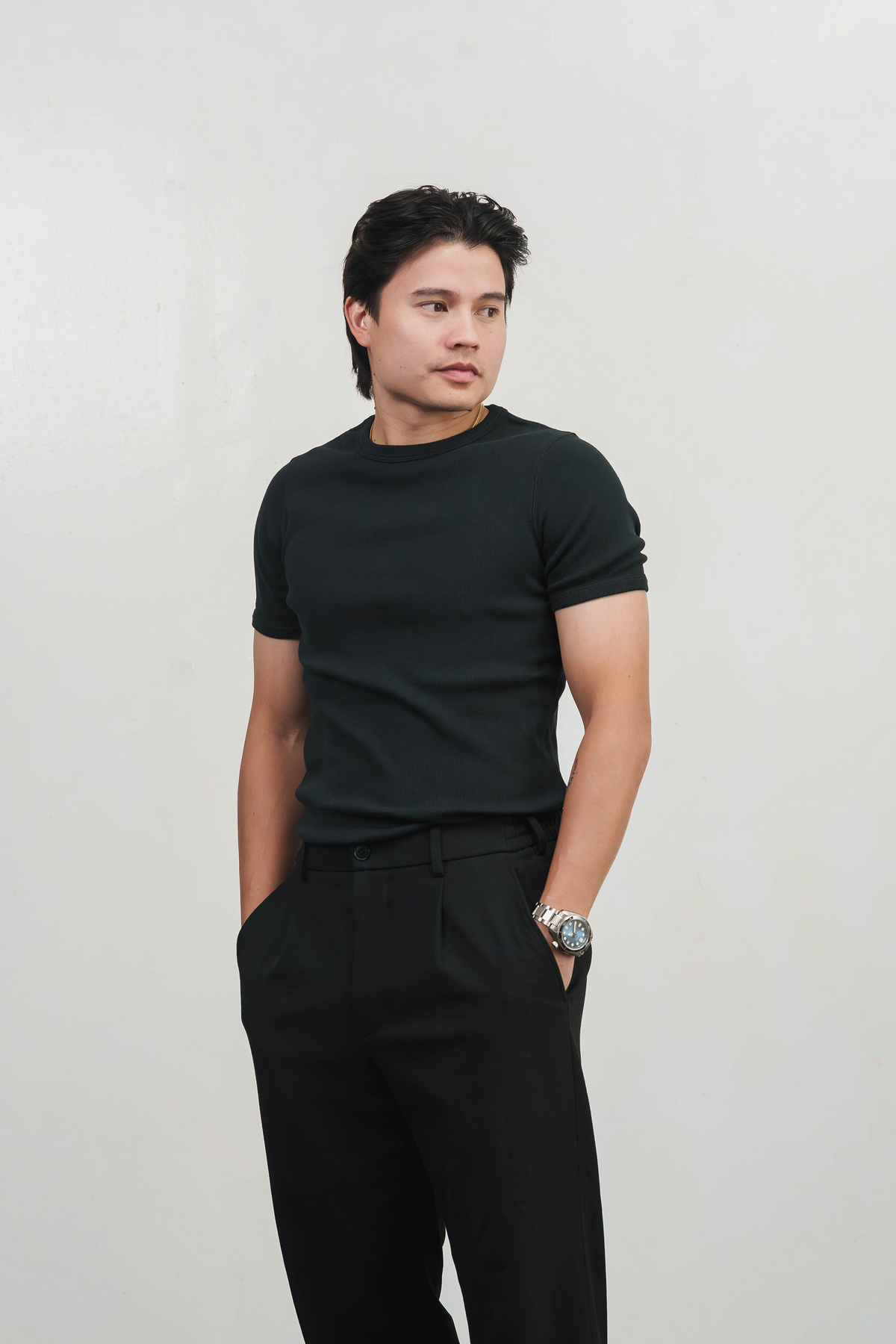 The Man Slim Ribbed Tee