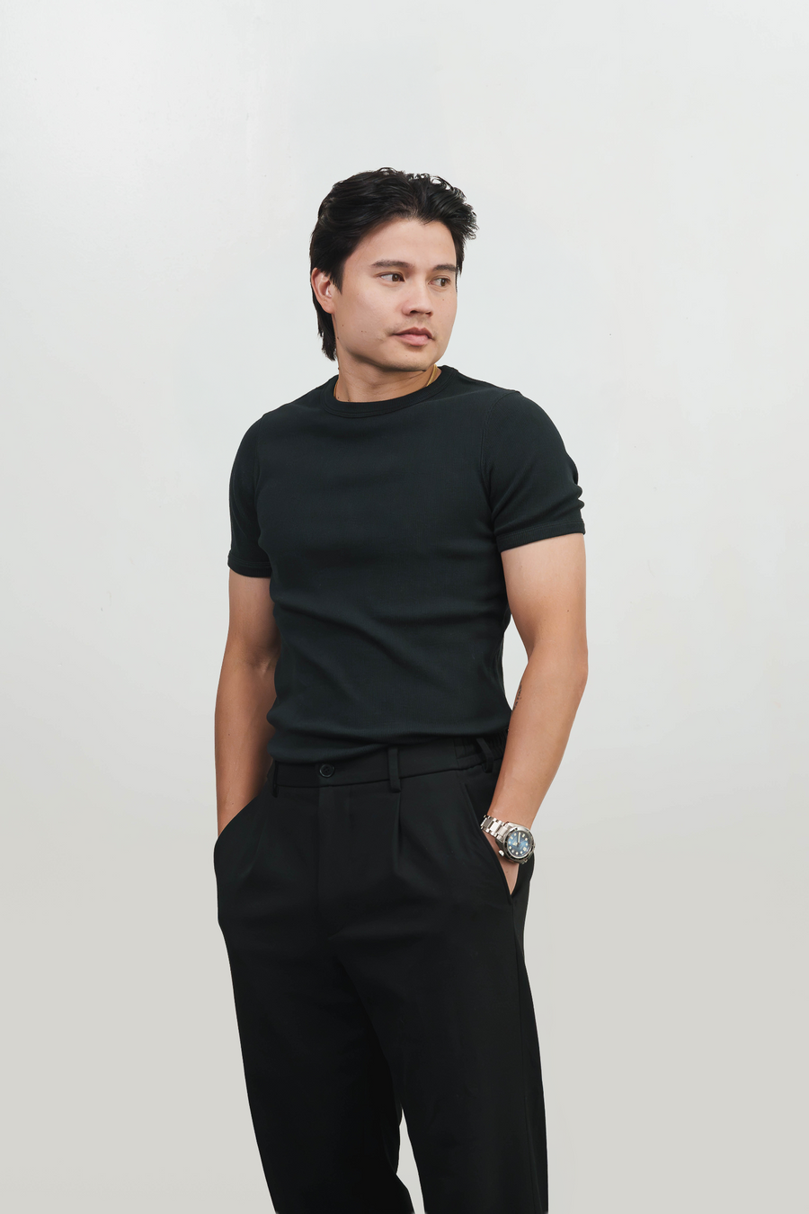 The Man Slim Ribbed Tee