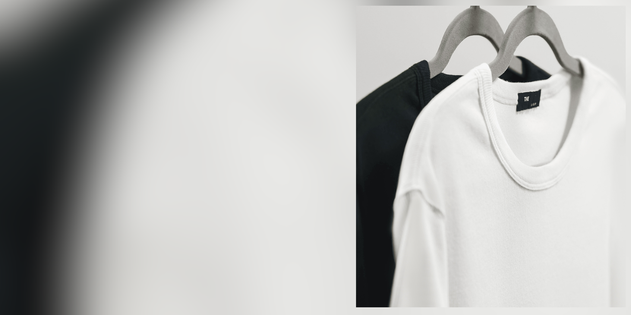 Slim Ribbed Tee neckline finish detail