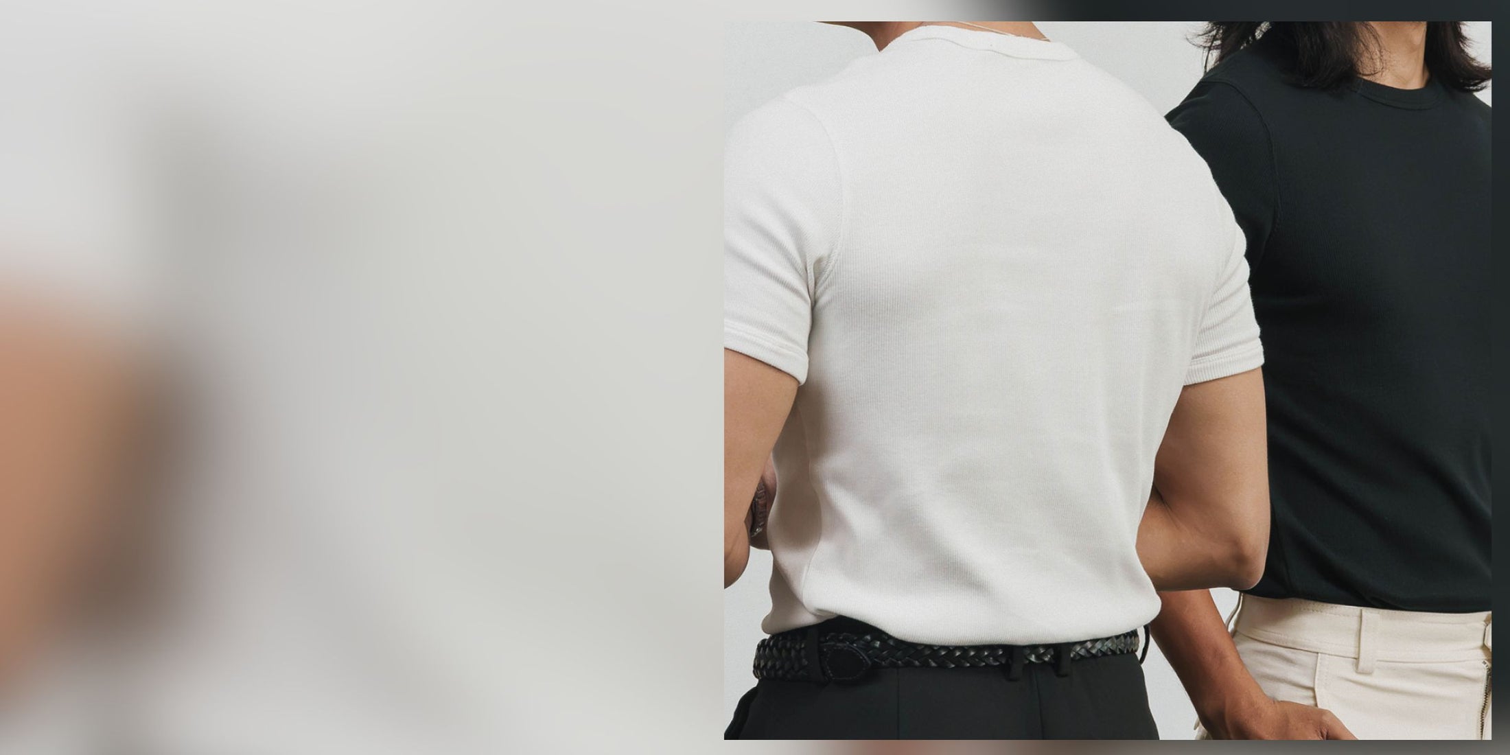 Slim Ribbed Tee fit detail
