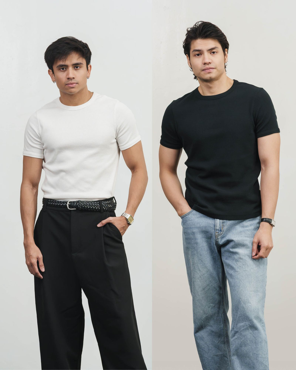 Slim Ribbed T-shirt tucked or untucked