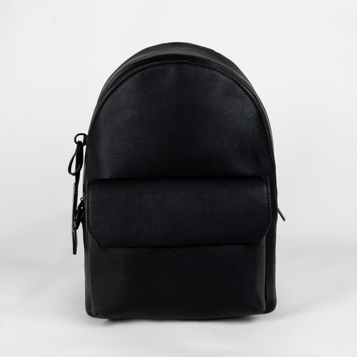 Noir Luxe Leather Backpack