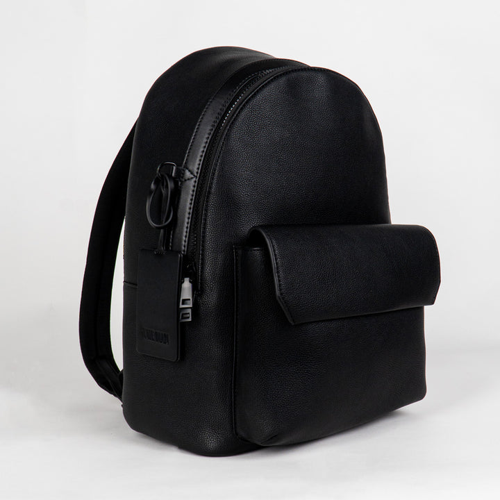 Noir Luxe Leather Backpack