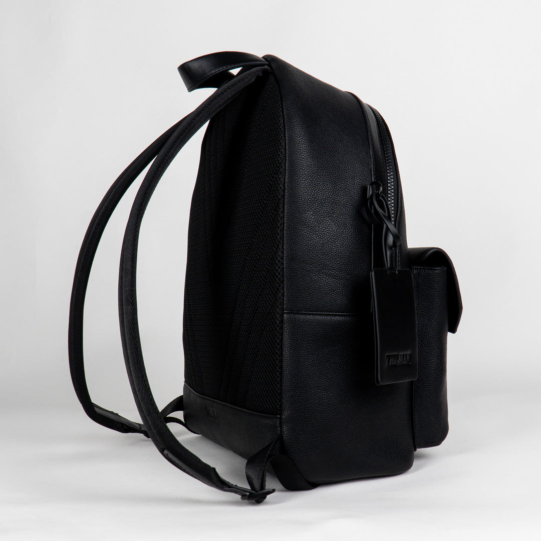 Noir Luxe Leather Backpack